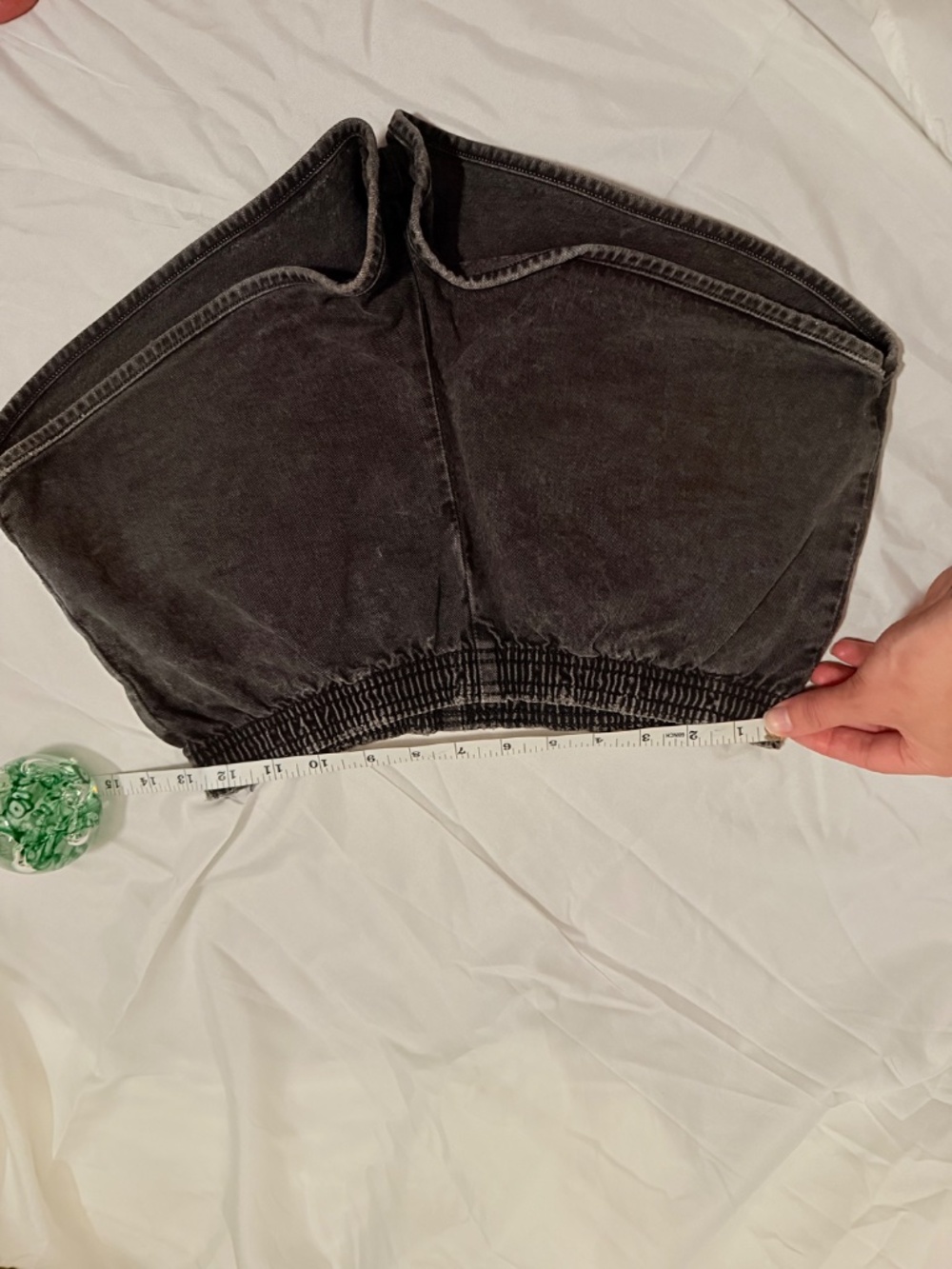 American apparel black denim low waist shorts - Picture 5 of 6